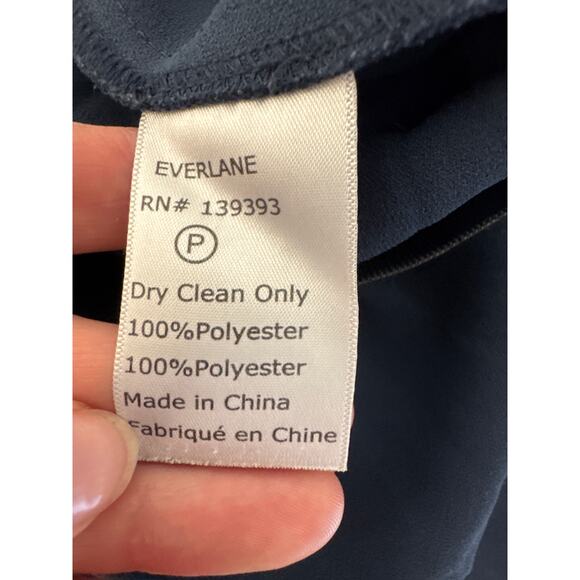 EVERLANE The Pleated Skirt A-Line Navy Blue Size 00 - Picture 6 of 6